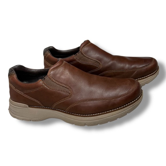 Rockport Other - Rockport ProWalker City Men's 10.5 Brown Leather Loafers Slip-On Comfort Shoes